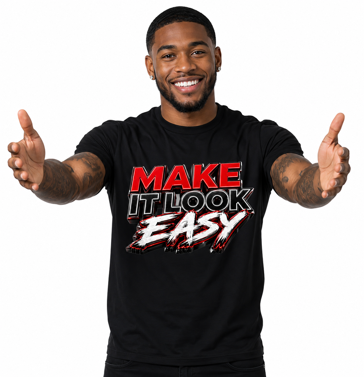 MAKE IT LOOK EASY (BLACK TEE)