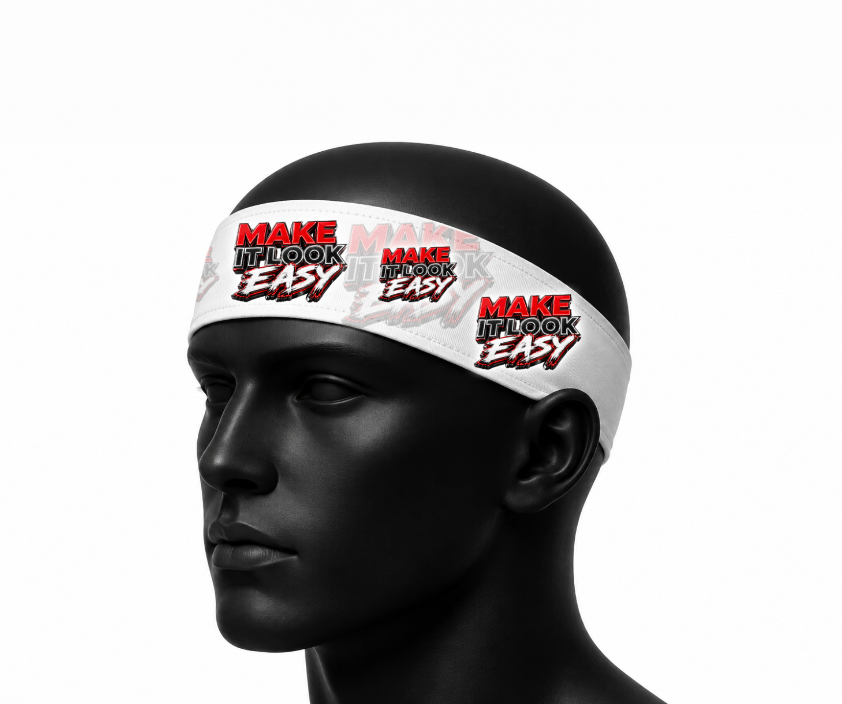 MAKE IT LOOK HEAD BAND WHITE